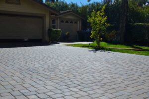 Elegant driveway pavers installed by Husky Pavers in Riverside County, enhancing curb appeal